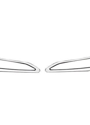 2P Chrome Steel Exterior Front Fog Light Frame Trim For Lexus RX350 450h 2020-22
