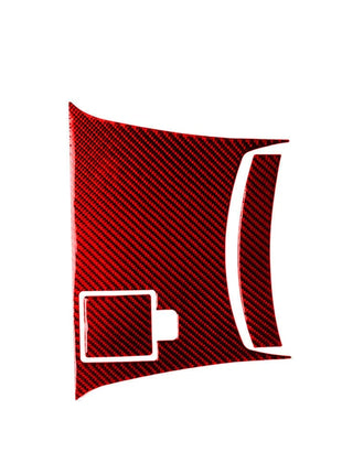 3Pcs Red Carbon Fiber Center Control Trim Cover Sticker For Nissan 350Z 2006-09