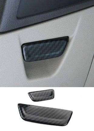 Carbon Fiber Interior Storage Box Handle For Ford Focus 2PC Cover Trim 2012-2018