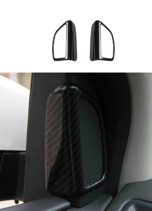 Fit For Ford Focus Cover Trim Carbon Fiber 2012-2018 A Pillar Speaker Frame 2PCS