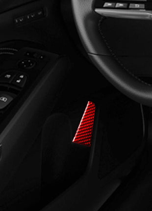 4X Red Carbon Fiber Door Pull Inner Panel Cover Trim For Nissan Altima 2019-2022