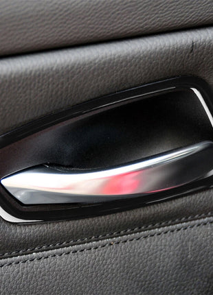 Black Interior Door Handle Bowl Ring Trim For Bmw 3 Series E90 E92 E93 2005-2012