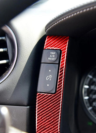 Red Carbon Fiber Speedmeter Instrument Cover Trim For Nissan GT-R R35 2008-2016