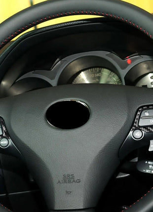 2X Carbon Fiber Steering Wheel Button Cover Trim For Lexus GS350/450h 2006-2011