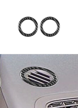 Left-right Air Vents Circle Trim Cover Carbon Fiber For Nissan Quest 2004-2006