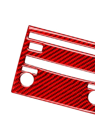 Red Carbon Fiber Center Console CD Panel Cover Trim For Lexus CT200h 2011-2017