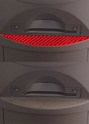 Red Carbon Fiber Cd Player Lower Trim Cover Decor For Nissan Quest 2004-2006