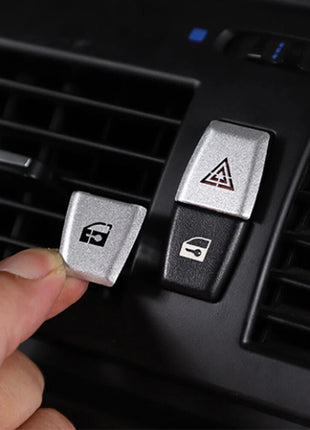 Alloy Control Warning Light Switch Locking Button Cover For Bmw X3 E83 2006-2010