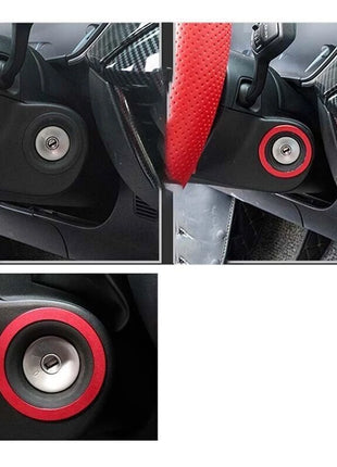 Cover Trim Start Button Aluminum Red Ignition Switch For Ford Focus ST RS 19-20
