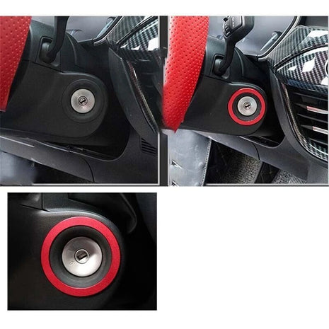 Cover Trim Start Button Aluminum Red Ignition Switch For Ford Focus ST RS 19-20