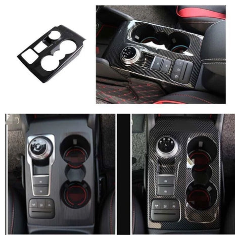 Panel Trim Carbon Fiber Central Console Gear Shift Fit for Ford Focus 2019-2020