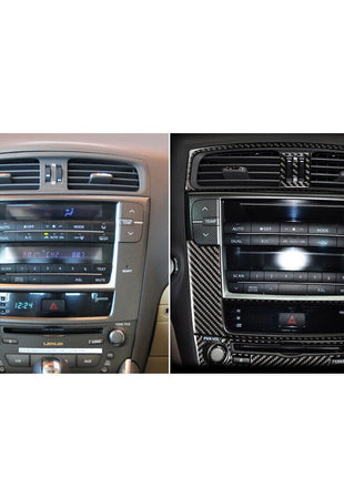 Carbon Fiber GPS Navigation Panel Cover Trim For LEXUS IS250 300 350 2006-2012
