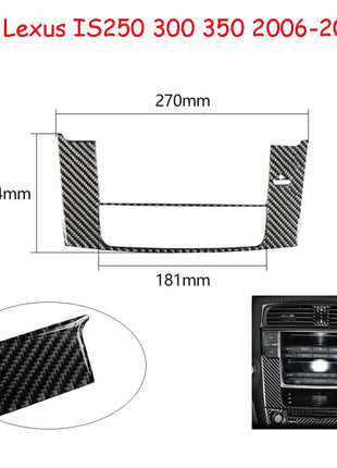 Carbon Fiber GPS Navigation Panel Cover Trim For LEXUS IS250 300 350 2006-2012