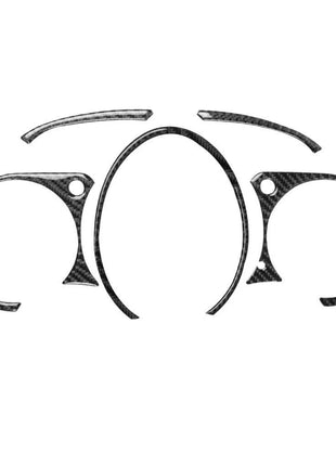 5Pcs Carbon Fiber Instrument Cluster Panel Cover Trim For 2009-2020 Nissan 370Z