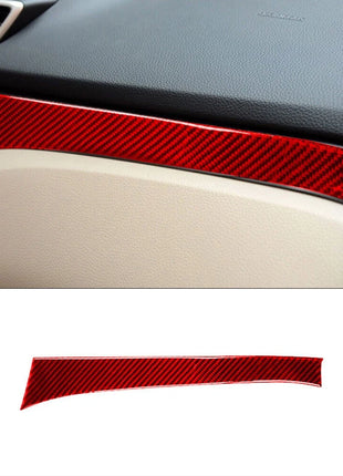 Red Carbon Fiber Passenger Dashboard Cover Trim For Nissan Rogue 2014-2016