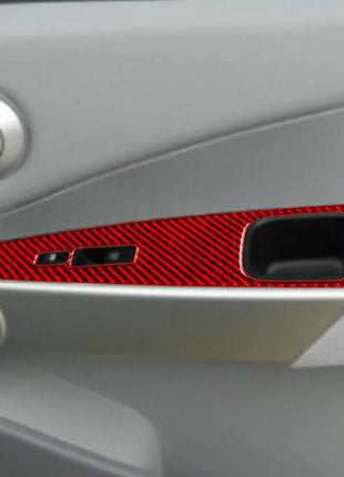 2Pcs Red Front Window Switch Button Trim Cover For Nissan Quest 2004-2006 Type A