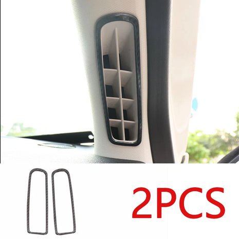 2019-2020 carbon fiber steel A pillar air outlet vent cover trim For Ford Focus