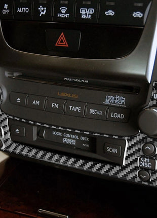 Carbon Fiber Interior Radio With CD Player Cover Trim For Lexus GS350/430/450h