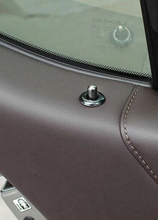 Inner Door Lock Down Bolt Ring Trim For Lexus ES250 300h 350 2019-23 Black Steel