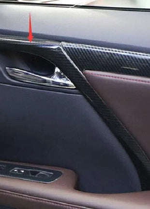 For Lexus RX350 450h 2016-20 ABS Carbon Fiber Inner Door Handle Strip Cover Trim