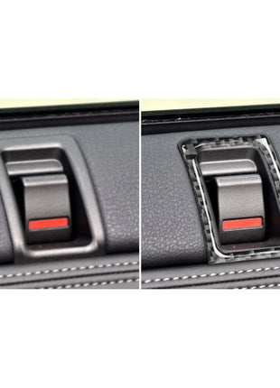 Carbon Fiber Interior Door Lock Frame Cover Trim For Nissan Gt-r R35 2008-2020