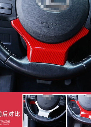 Red Carbon Fiber Steering Wheel Sheet Cover 1pc For Lexus NX 300h 200t 2015-2021