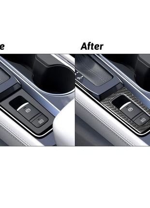 Carbon Fiber Parking Button Inner Frame Cover Trim For Nissan Altima 2019-2022
