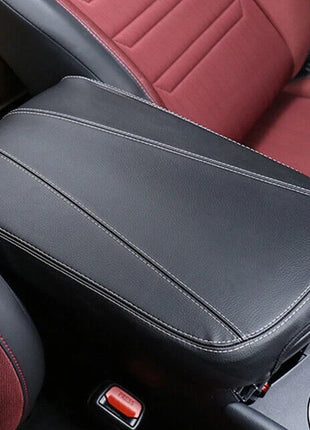 Central Console Storage Box Cover For Lexus NX200t 300h 2015-2021 Black Leather