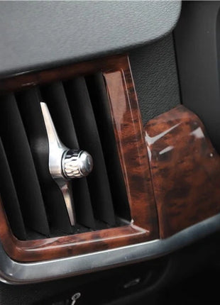 Console Side Outlet Vent Covers Trim 2pcs Fit For Volvo S90 2016-2021 Peach Wood