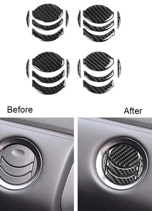 Carbon Fiber Central Air Vent Outlet Cover Trim For Nissan GT-R R35 2008-2016