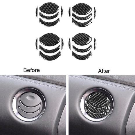 Carbon Fiber Central Air Vent Outlet Cover Trim For Nissan GT-R R35 2008-2016