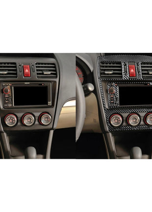 Carbon Fiber Center Console CD Panel Cover For Subaru Impreza XV Crosstrek 12-14