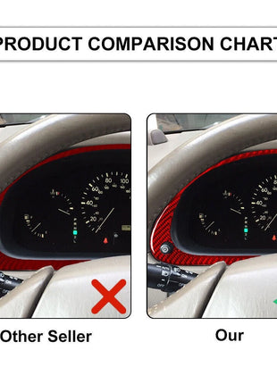 Red Carbon Fiber Interior Speedometer Cover Trim For Lexus RX300 1998-2003 TypeB