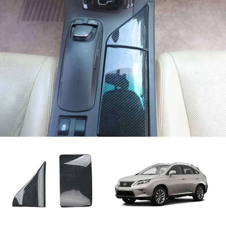 For Lexus Rx350 450h 09-15 Carbon Fiber Style Middle Console Drinking Glass Trim