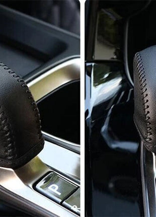 Black Leather Central Console Gear Shift Knob Cap Trim For Lexus NX250 350 22-23
