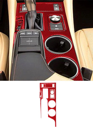 6X Red Carbon Fiber Gear Shift Panel Cover Trim For Lexus RC300 350 200T 2015-20