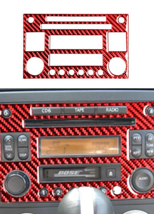 Red Cd Player Radio Frame Panel Trim Carbon Fiber For Nissan 350z 2003-2009