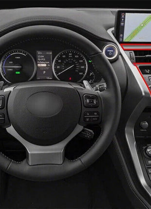 Console AC Button Control Frame For Lexus NX200t 300h 2015-2021 Red Carbon Fiber