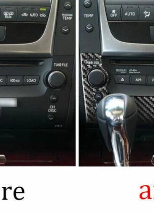 Console AC Button Control Frame For Lexus GS350 450h 2007-2011 Real Carbon Fiber