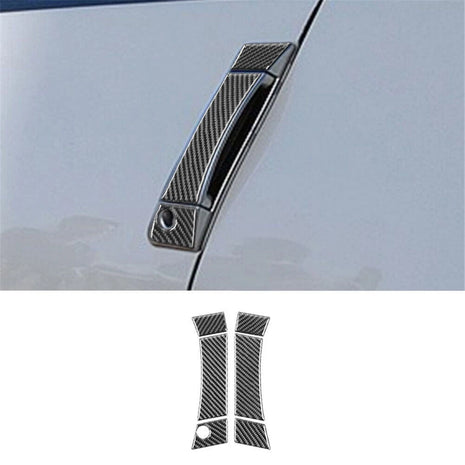 Carbon Fiber Exterior Door Handle Switch Cover Trim For 2003-2009 Nissan 350Z