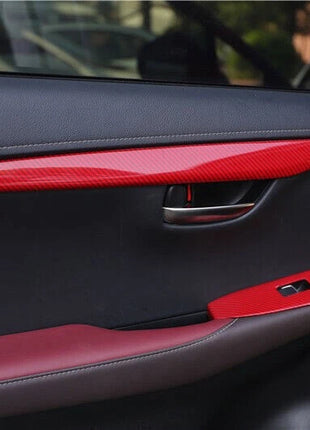 For Lexus NX200t 300h 2015-2021 Red Carbon Fiber