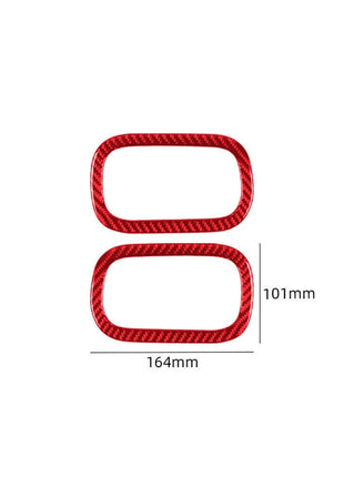 For Nissan Quest 2004-2006 Red 2Pcs Left-right Air Vents Trim Cover Carbon Fiber