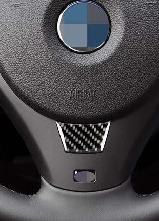 For Bmw 3 Series E90 E92 2005-12 Carbon Fiber Interior Steering Wheel Cover Trim