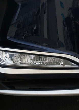 2P Chrome Steel Exterior Front Fog Light Frame Trim For Lexus RX350 450h 2020-22
