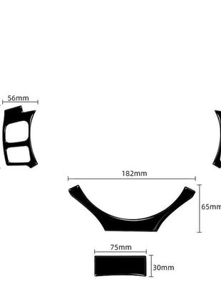 Gloss Black Steering Wheel Cover Trim For Lexus RC300 350 200T 2015-2020 Type B