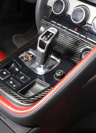 Soft Carbon Fiber Center Console Trim Cover Sticker For Jaguar F-type 2013-2023