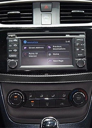Carbon Fiber Center Console Middle Cover Trim Strip For Nissan Sentra 2013-2019