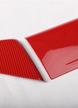 For Hyundai Sonata 9 15-17 Red Carbon Fiber Inner Console Storage Box Cover Trim