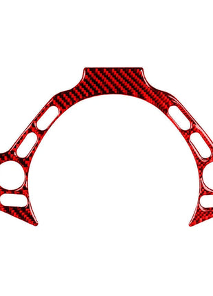 Red Carbon Fiber Steering Wheel Button Frame Trim For Nissan GT-R R35 2008-2016