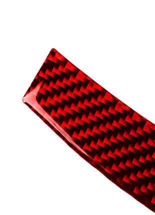 3Pcs Red Carbon Fiber Center Control Trim Cover Sticker For Nissan 350Z 2006-09